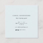 leningsagent voor elegante notaris vierkante visitekaartje (Achterkant)