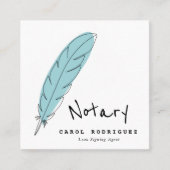 leningsagent voor elegante notaris vierkante visitekaartje (Voorkant)