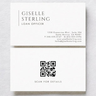 Leningsfunctionaris Moderne Professionele QR-code Visitekaartje