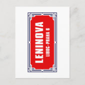 Leninova, Praag, Tsjechische straatnaam Briefkaart (Voorkant)
