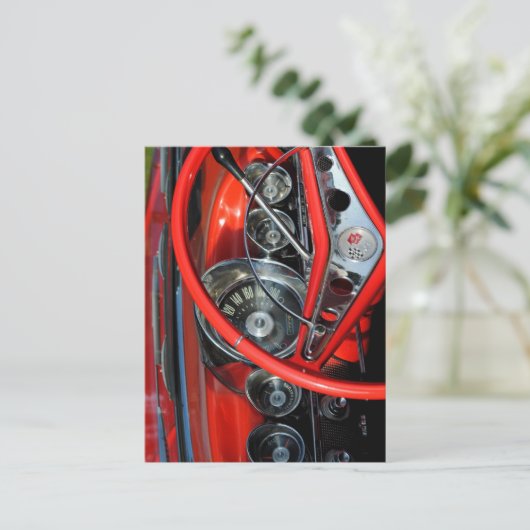 Lenkrad vom Oldtimer Briefkaart (Staand voorkant)