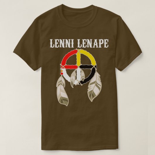 Lenni Lenape Delaware Native American Indians Medi T-shirt (Design voorkant)