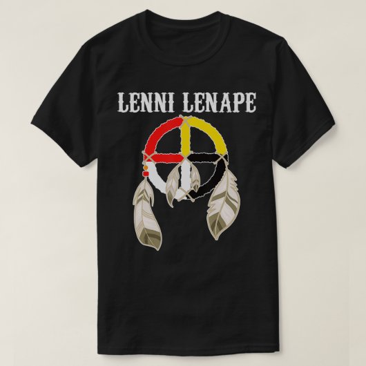 Lenni Lenape Delaware Native American Indians Medi T-shirt (Design voorkant)