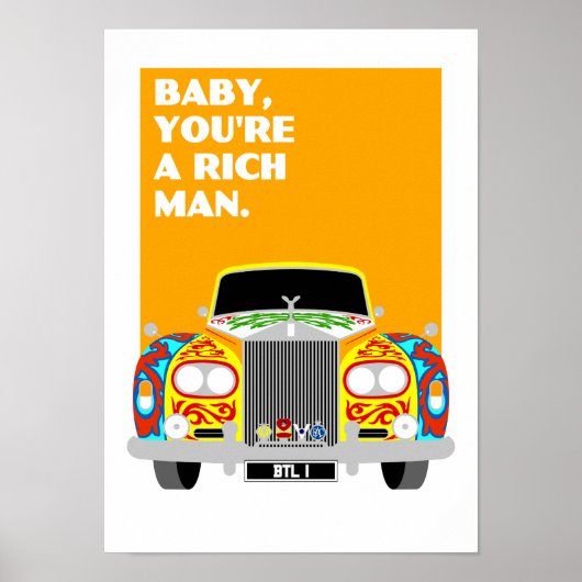 Lennon Classic Painted Psychedelic Car Poster (Voorkant)