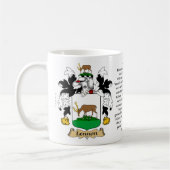 Lennon Family Coat of Arms (Crest) met inbegrip va Koffiemok (Links)