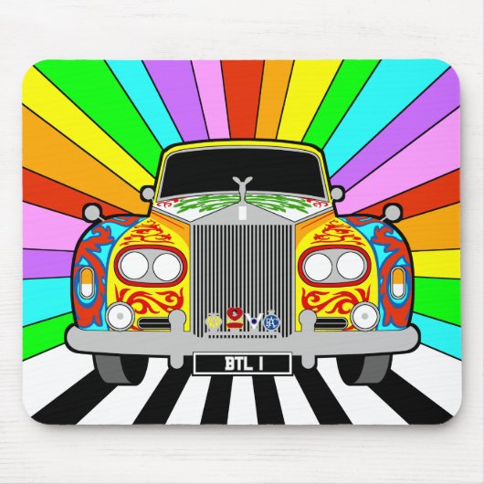 Lennon Psychedelic Painted Classic Mouse Mat Muismat (Voorkant)