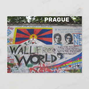 Lennon Wall Praag Tsjechië Reizen Briefkaart