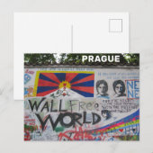 Lennon Wall Praag Tsjechië Reizen Briefkaart (Voorkant / Achterkant)