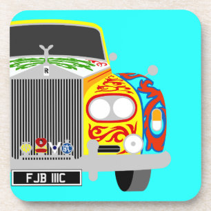 Lennon's psychedelische limousine-autoroller bier onderzetter