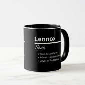 Lennox Boy Name Definition Personalized Mug Mok (Voorkant rechts)
