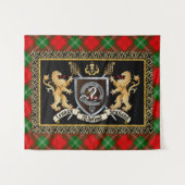 Lennox Clan Badge & Motto w/Lions Wandkleed (Voorkant (horizontaal))