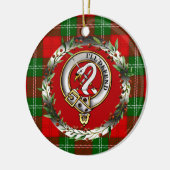 Lennox Clan Badge & Tartan Personalized Christmas Keramisch Ornament (Links)