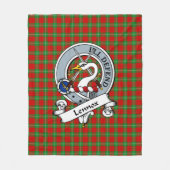 Lennox Clan Badge Tartan Pset Fleece Deken (Voorkant)