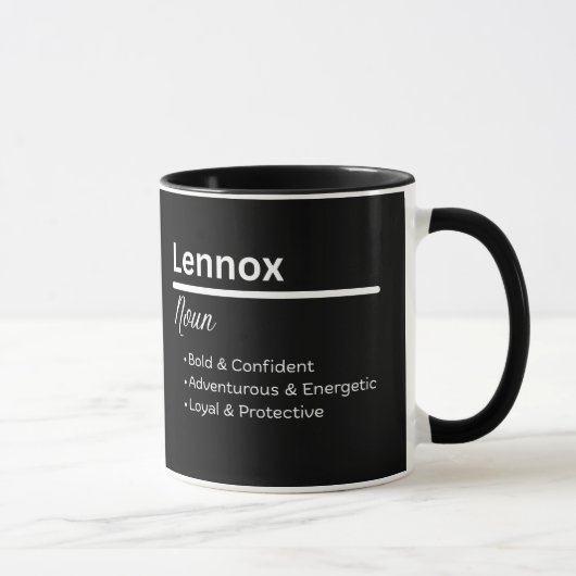 Lennox Jongensnaam Definitie Gepersonaliseerde Mok (Rechts)