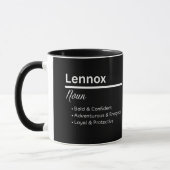 Lennox Jongensnaam Definitie Gepersonaliseerde Mok (Links)