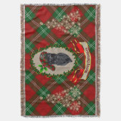 Lennox Scottie Dog kersttrow Blanket Deken (Voorkant Verticaal)