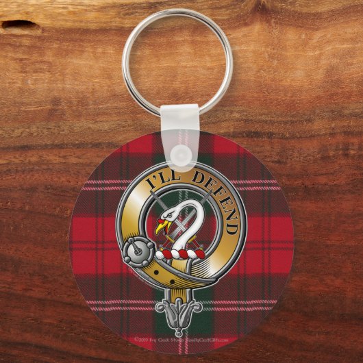 Lennox Tartan & Badge Sleutelhanger (Voorkant)