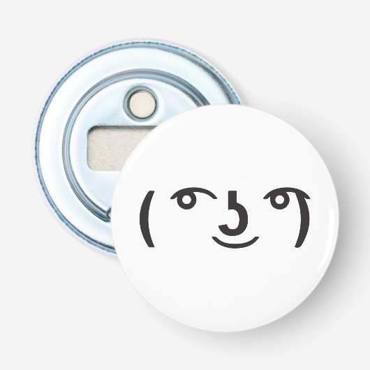 Lenny face memes ( ͡° ͜ʖ ͡°)  Tekst Emoji Button Flesopener (Voorkant)