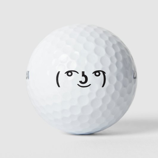 Lenny face memes ( ͡° ͜ʖ ͡°) Tekst Emoji Golfballen (Voorkant)