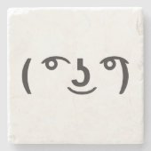 Lenny face memes ( ％ 22 0͜° ％ 2° 00 ) Text Emoji Stenen Onderzetter (Voorkant)