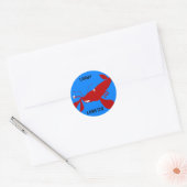 Lenny, Lobster Ronde Sticker (Envelop)