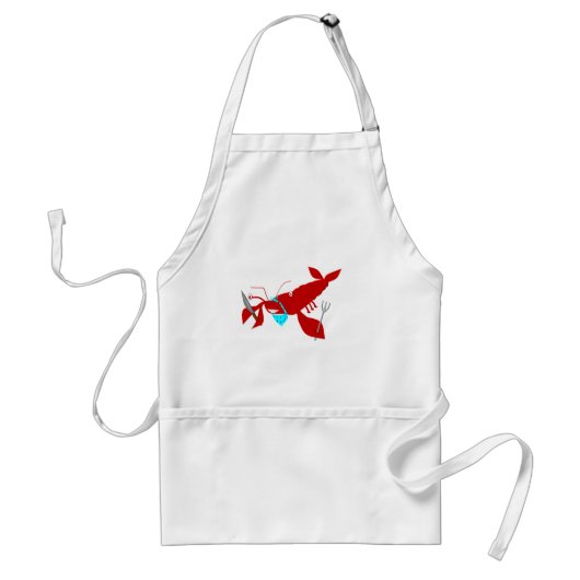 Lenny lobster standaard schort (Voorkant)