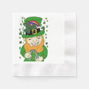 Lenny The Leprechaun Cocktail Papieren servetten