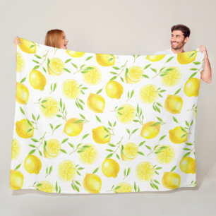 Lenons en bladeren vlooiendeken fleece deken