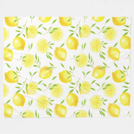 Lenons en bladeren vlooiendeken fleece deken (Voorkant (Horizontaal))