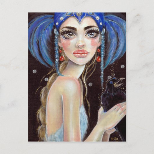 Lenore en de drie geverfde roven, originele kunst briefkaart (Voorkant)