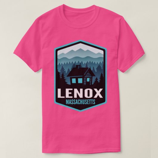 Lenox Massachusetts Mountain Cabin T-shirt (Design voorkant)
