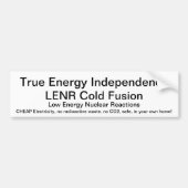 LENR koude fusie - echte energie-onafhankelijkheid Bumpersticker (Voorkant)