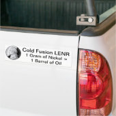 LENR nikkel vs. olie met Pic Bumpersticker (Op Truck)