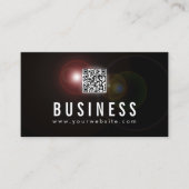 Lens Flare QR Code Consulting Visitekaartje (Voorkant)
