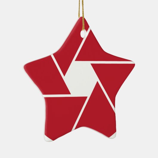 Lens grafisch ontwerp openen keramisch ornament (Rechts)