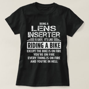 Lens invoegen t-shirt