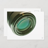 Lens van een fotocamera, een scherpe blik. briefkaart (Voorkant / Achterkant)