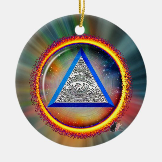 Lens van Geldigheid Keramisch Ornament (Voorkant)