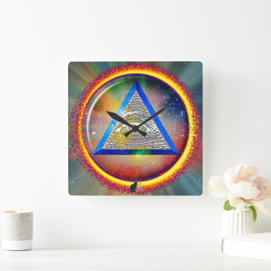 Lens van voorzienigheid wandklok (Huis)