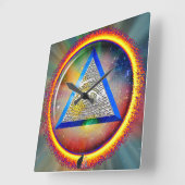 Lens van voorzienigheid wandklok (Hoek)