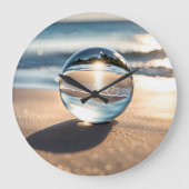 Lensbal met Ocean Beach reflectie Grote Klok (Voorkant)