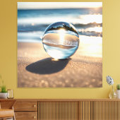 Lensbal op Ocean Beach Canvas Afdruk (Insitu (Woonkamer))