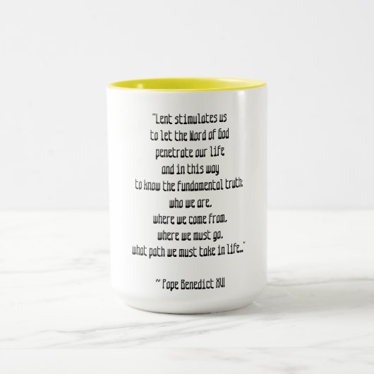 Lent betekenispaus paus Benedictus XVI Pasen Mok (Midden)