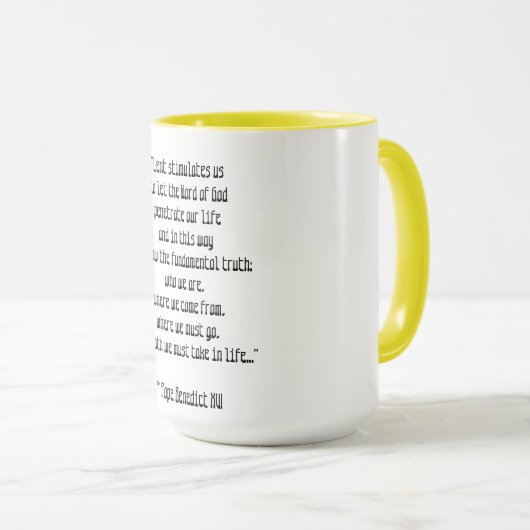 Lent betekenispaus paus Benedictus XVI Pasen Mok (Voorkant rechts)