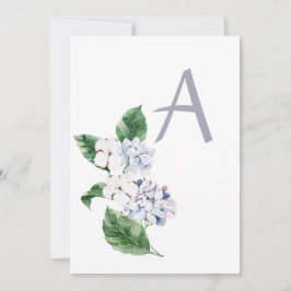 Lent HYRDANGEA met aanpasbare letter Kaart