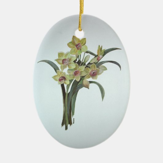Lent Lily Keramisch Ornament (Voorkant)