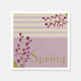 Lentastel met roze en mauve servet