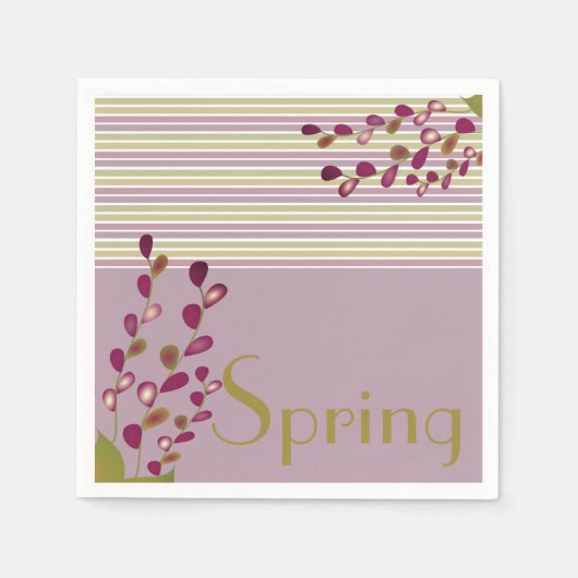 Lentastel met roze en mauve servet (Voorkant)