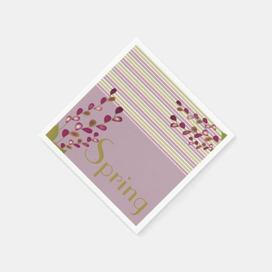 Lentastel met roze en mauve servet (Hoek)