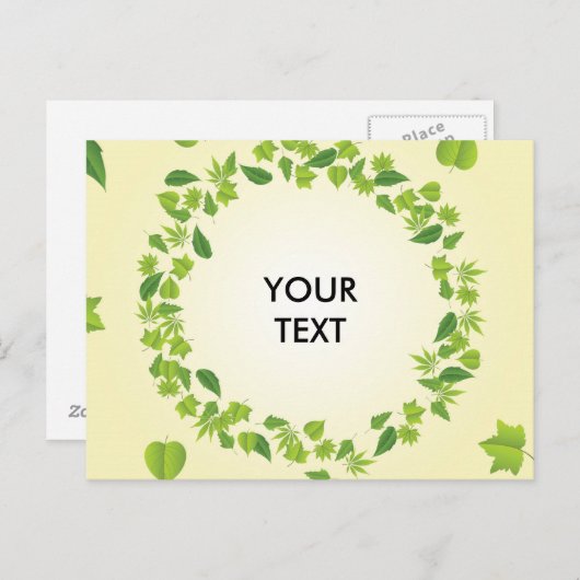 Lentbladeren Briefkaart (Voorkant / Achterkant)